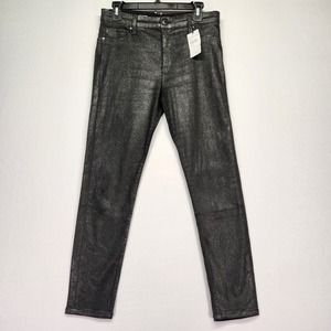 AG Farrah Skinny Ankle luminous gunmetal black, womens jean, Size 30